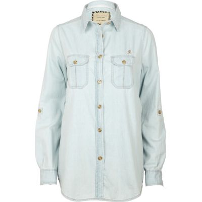 denim long sleeve shirt
