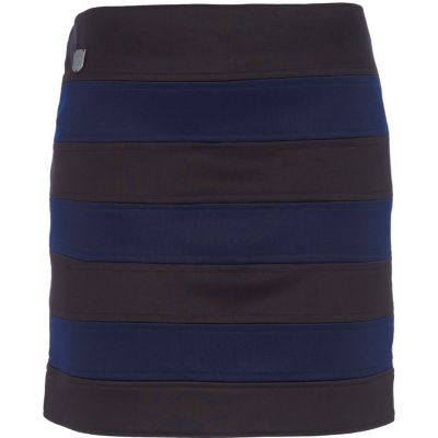Black striped tube skirt