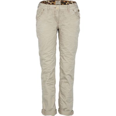 Beige straight jeans