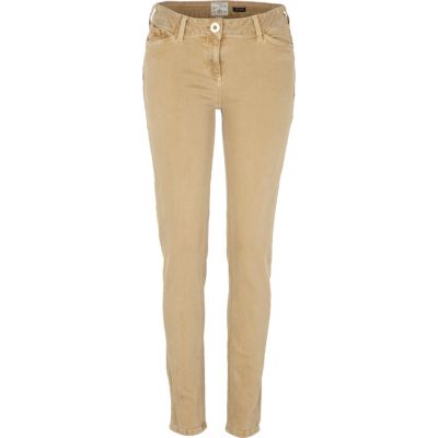 Beige super skinny jeans