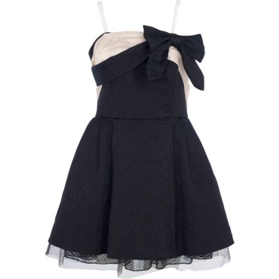 Black bandeau prom dress