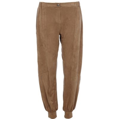 brown joggers petite