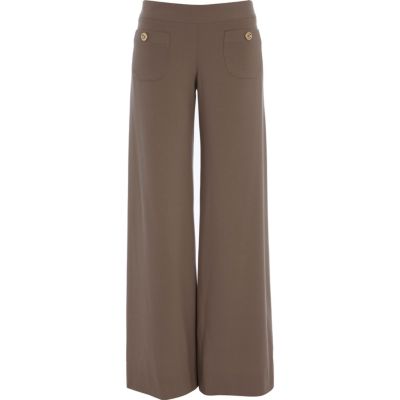 Beige palazzo trousers