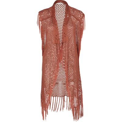 brown tassel waistcoat