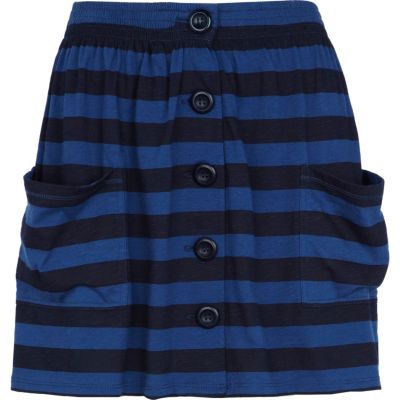 Blue stripe skirt