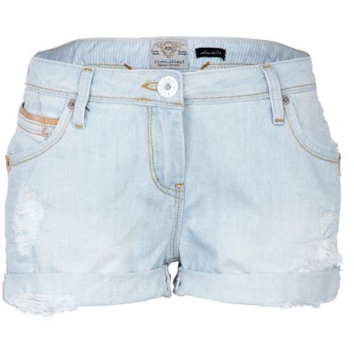 light denim shorts
