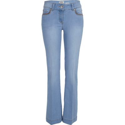 light denim kickflare jeans