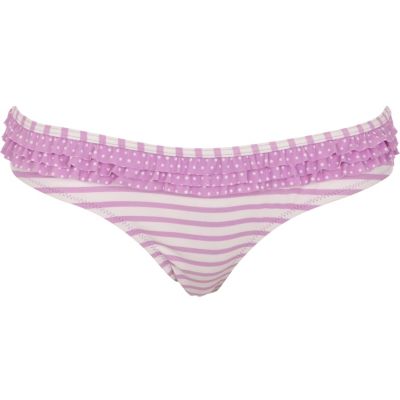 purple stripe and polka dot 