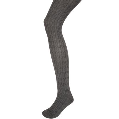 grey chunky cable knit tights