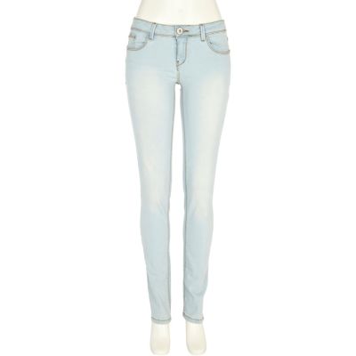 Super pale blue hazel skinny jeans