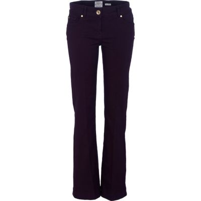 Dark purple kickflare jeans