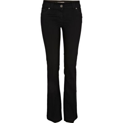 liquorice black cleo bootcut jeans