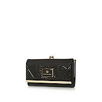 Black art deco clip purse