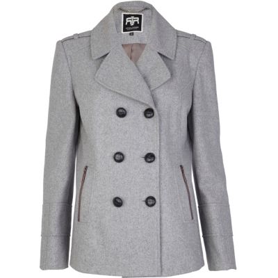 grey pea coat