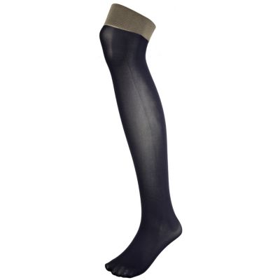 navy contrast welt socks