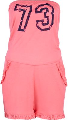 pink number print playsuit