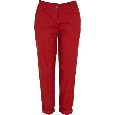 red chinos