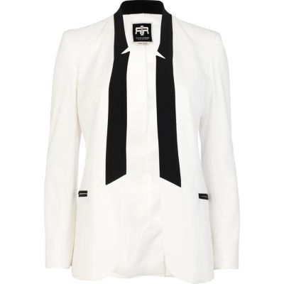 cream tux blazer