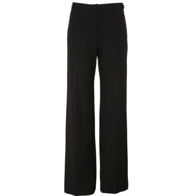 black wide leg trousers