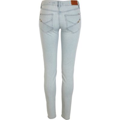Light blue olive skinny jeans
