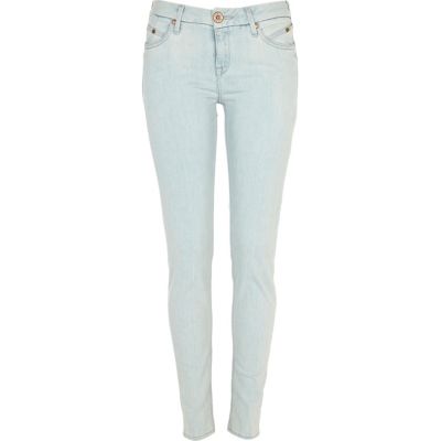 Light blue olive skinny jeans