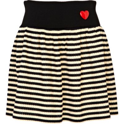 Black chelsea girl knitted a line skirt