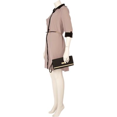 Black fold over clutch