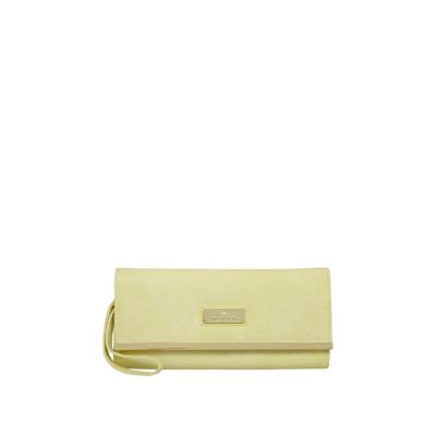 yellow fold over clutch