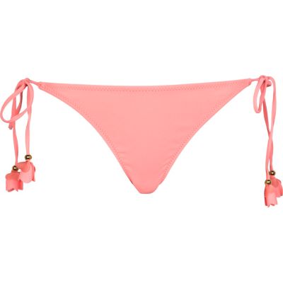 Coral 3d heart bikini briefs