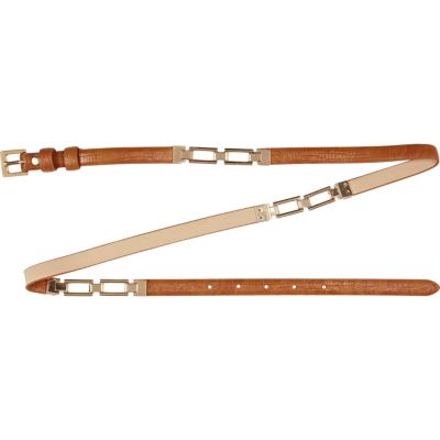 beige hinge skinny jeans belt