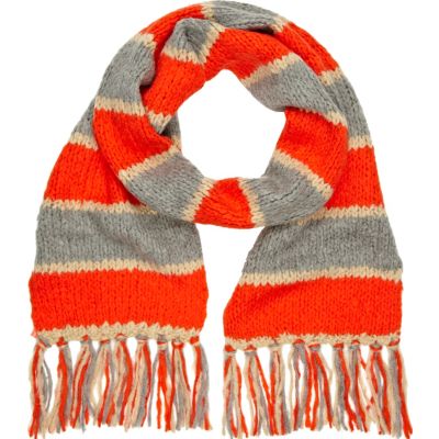 orange stripe scarf