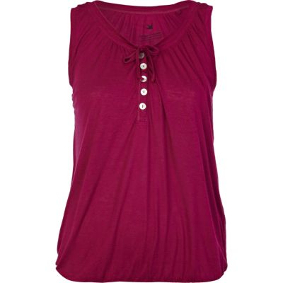 Bright pink kaftan bubble hem top