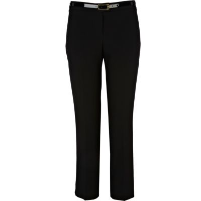 Black slim leg trousers