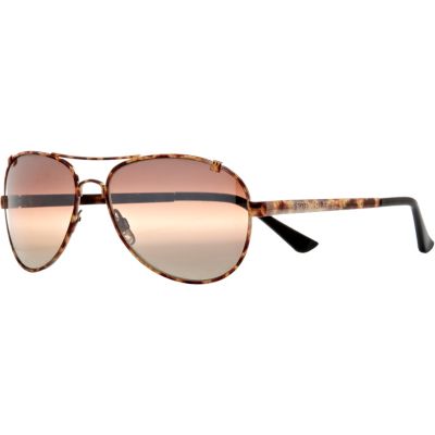 brown print aviator sunglasses