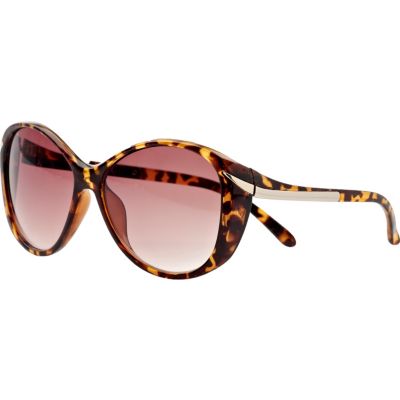 brown print sunglasses