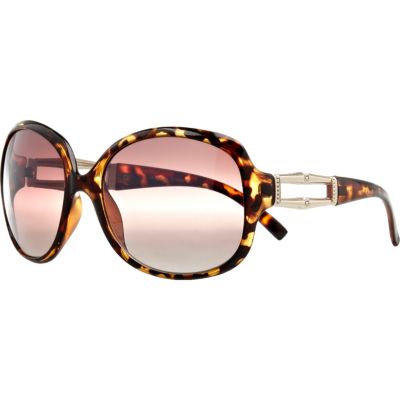 brown metal insert sunglasses