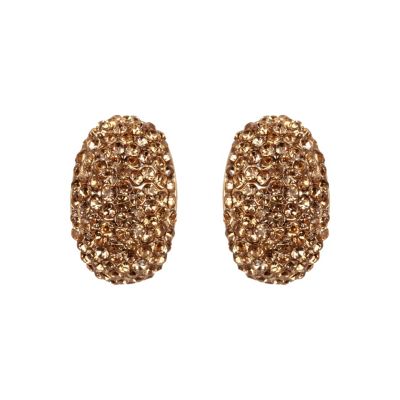 light pink encrusted earrings