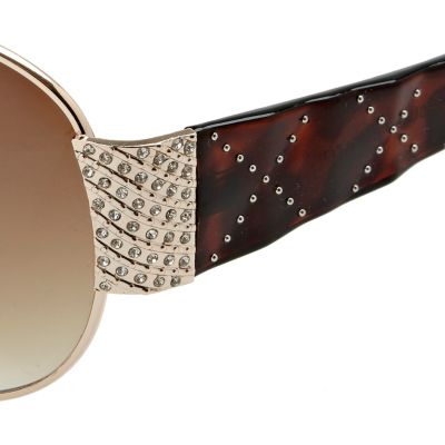 Gold quilt arm sunglasses