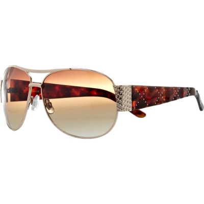 Gold quilt arm sunglasses