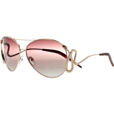 gold snake arm aviator sunglasses