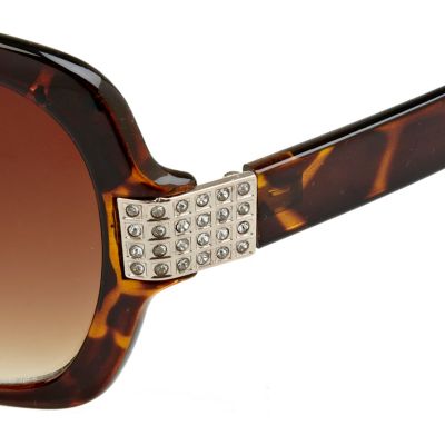 Brown print sunglasses