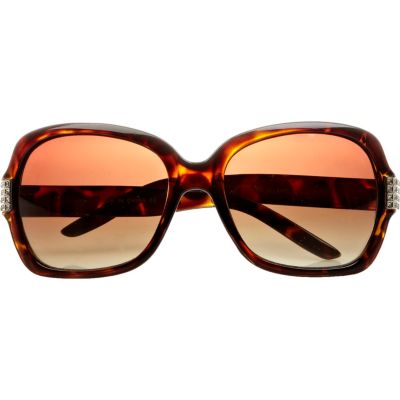 Brown print sunglasses