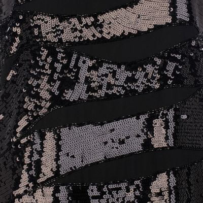 Black sequin tunic