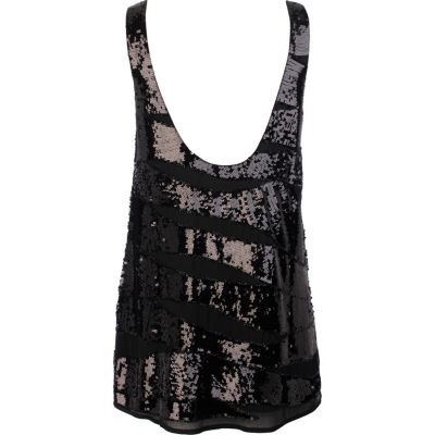 Black sequin tunic