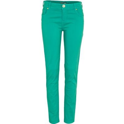 mint green amelia super skinny jeans