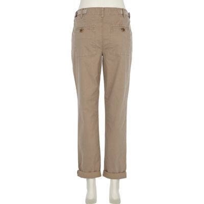 Light beige roll up trousers