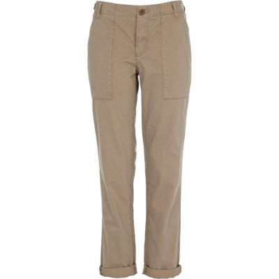 light beige roll up trousers