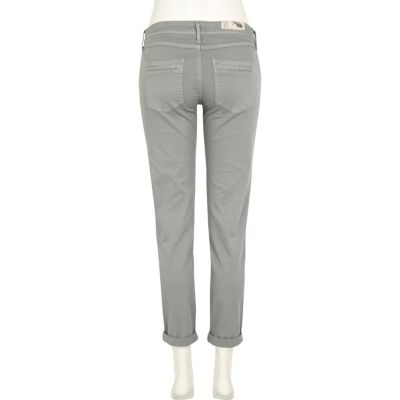Grey low rise skinny trousers