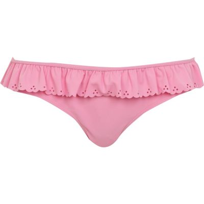 Light pink scallop frill bikini briefs