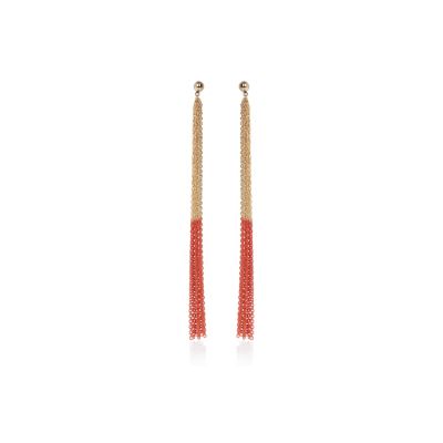 orange dip dye earrings
